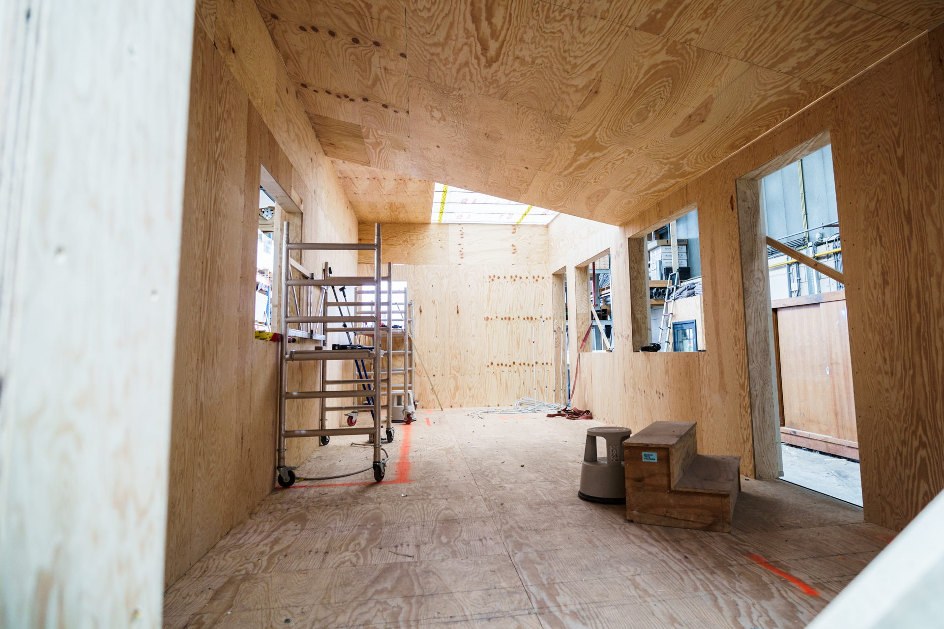 Tiny house binnenkant ruwbouw